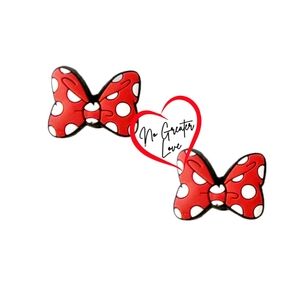 2 Minnie Mouse Bow Crocs Charms